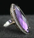 yzWG[EANZT[ X^[OVo[nhChgRAWXgfB[XOTCY925 sterling silver handmade authentic turkish amethyst ladies ring size 79