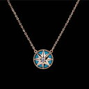 【送料無料】ジュエリー・アクセサリー ゴールドメッキローズコートネックレススターターコイズcollier pendentif plaque or rose co...