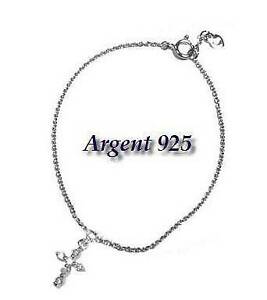 【送料無料】ジュエリー・アクセサリー シルバーブレスレットジルコニウムクロスbracelet argent 925 croix zirconium