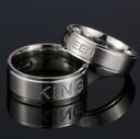 【送料無料】ジュエリー・アクセサリー キングクイーンステンレススチールリング50x king and queen stainless steel wedding anniversary engagement promise rings