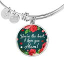 【送料無料】ジュエリー・アクセサリー ママスチールゴールドサークルブレスレットyoure the best i love you maman acier inoxydable ou 18k or cercle bracelet