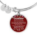 【送料無料】ジュエリー・アクセサリー スチールゴールドサークルブレスレットgrandma i love you parce que acier inoxydable ou 18k or cercle bracelet