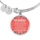 【送料無料】ジュエリー・アクセサリー スチールゴールドサークルブレスレットgrandma i love you acier inoxydable ou 18k or cercle bracelet