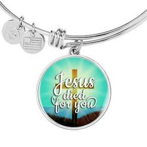 【送料無料】ジュエリー・アクセサリー イエススチールゴールドサークルグルメブレスレットjesus died pour vous acier inoxydable ou 18k or cercle bracelet gourmette