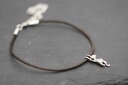 【送料無料】ジュエリー・アクセサリー レザーブレスレットトレーラーシルバースターリングクラスパームスケトンbracelet en cuir avec chat que remorque 925er argent sterling fermoir mousqueton(4)