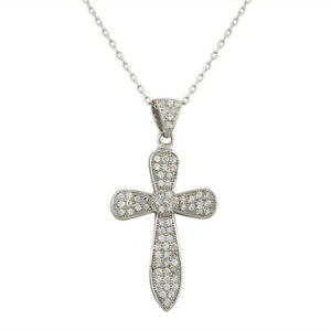 ジュエリー・アクセサリー シルバースターリングクラシックラテンクロスクリスタルジルコンペンダントargent sterling classique latin croix cristaux zircon religieux pendentif