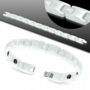 yzWG[EANZT[ zCgZ~bNNuXbg10mm ?bracelet magnetique a maillons en ceramique blanche 178