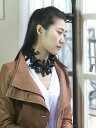 【送料無料】ジュエリー・アクセサリー ミロングコートレグルブルフラワーレジンブラックファブリックcollier mi long court reglable f...