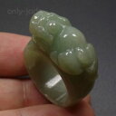 【送料無料】ジュエリー・アクセサリー グレードナチュラルグリーンジェイドジェイドリングサイズcertified grade a 100 natural green jadeite jade ring pixiu 193mm size 95