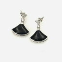【送料無料】ジュエリー・アクセサリー イヤリングシルバーマッシブファンブラックアゲートスカートクラストboucles doreilles clous argent massif 925 fan jupe agate noir cz incruste cy4
