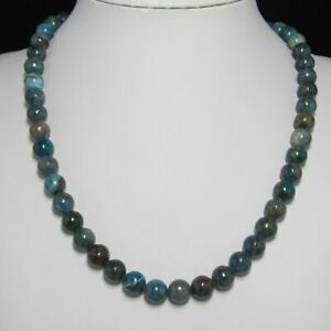 【送料無料】ジュエリー・アクセサリー カラーアパティットラウンドシルバーcollier 53cm en apatit 10mm ronde et argent 925