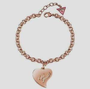 ̵ۥ奨꡼꡼ 奨륺֥å㡼ɥʥå󥯥̥guess jewels bracciale donna acciaio rose con cuore ubb28096s nuovo