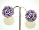【送料無料】ジュエリー・アクセサリー イヤリングクリップクリップライラッククリスタルラインストーンboucles doreilles bouton clip glycine lilas femme cristaux strass bb16(4)
