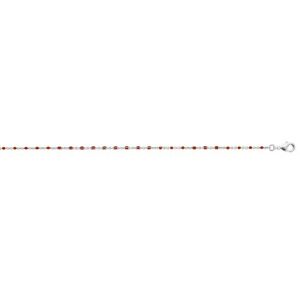 【送料無料】ジュエリー・アクセサリー シルバーブレスレットロディエチェーンメイルロンドエナメルレッドkbc bracelet argent 925 rhodie chaine maille ronde emaillee rouge