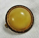 ジュエリー・アクセサリー オールドジュエルヴィンテージブローチガラスガラスパテベージュクリスタルbijou ancien vintage broche verre ou pate de verre beige cristaux cuivre y150