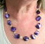 ̵ۥ奨꡼꡼ ͥå쥹ɥ륹塼饹ץơrare collier perles couleur or coquillage violet fermoir a vis bijou vintage 280