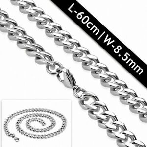 【送料無料】ジュエリー・アクセサリー キューバチェーンチェーンマスケット60cm x 85mm ?chaine a maillons cubains en chaine avec fermoir mousqueton en ac