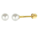【送料無料】ジュエリー・アクセサリー イヤリングリアスクリュー14k or massif perle boucles doreilles a vis arriere 5mm enfants clous