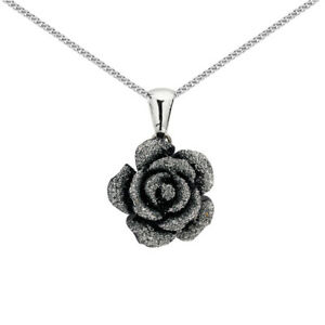 ̵ۥ奨꡼꡼ 奨륳ɥ󥷥С֥åå奢ԥ󥯥֥åͥå쥹jewelco london 925 argent noir broye glace rose breloque collier 457cm chaine