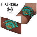 ヒパネマ 【送料無料】ジュエリー・アクセサリー ブレスレットレザーカフターコイズゴールドhipanema bracelet manchette cuir retourne marron perle turquoise dore bijou