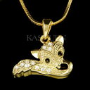 【送料無料】ジュエリー・アクセサリー キツネクリスタルスワロフスキーゴールドジュエリーネックレスrouge fox avec cristal swarovski faune animal amoureux or collier bijoux(4)