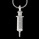 ジュエリー・アクセサリー セリンゲニードルスワロフスキーカデュースseringue aiguille ~ infirmiere docteur medicale caducee avec swarovski collier