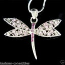 【送料無料】ジュエリー・アクセサリー クリスタルスワロフスキージュエリークリスマスバイオレットトンボviolet libellule~ avec cristal swarovski collier bijoux noel cadeau(4)