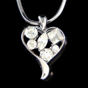 yzWG[EANZT[ NX^XtXL[o^ClbNXWG[amour coeur avec cristal swarovski valentin mignon collier cadeau bijoux neuf