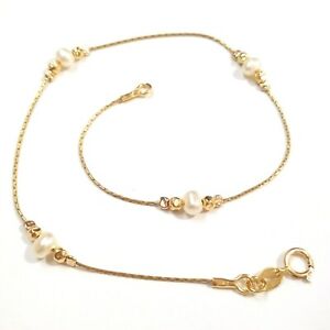 【送料無料】ジュエリー アクセサリー パールゴールドチェーンハンマービーズアンクルトサイズfreshwater pearls 14kt gold filled chain, hammered beads anklet your size