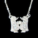 【送料無料】ジュエリー・アクセサリー クリスタルスワロフスキーラブハートラブファミリーネックレスペンギンpingouin avec cristal swarovski amoureux antarctica c?ur amour famille collier(4)