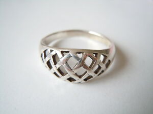 【送料無料】ジュエリー・アクセサリー シルバーグリッドリングサイズbeau 925 bague en argent grille taille 633,5 g largeur 1,0 cm