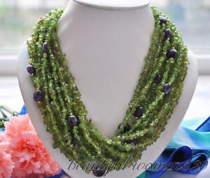 【送料無料】ジュエリー・アクセサリー オリビンデトリタスコーナーアメジストネックレス