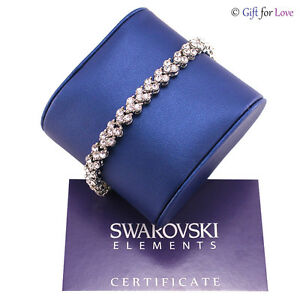 【送料無料】ジュエリー・アクセサリー テニストリロジーシルバースワロフスキーエレメントオリジナルクリスタルbracelet tennis trilogy argent swarovski element original g4l cristaux femme