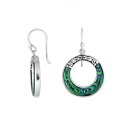 【送料無料】ジュエリー・アクセサリー シルバースターリングラウンドシェイプイヤリングアブローネハルargent sterling rond forme boucles oreilles avec ablone coque ae1117ab(4)