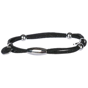 楽天hokushin【送料無料】ジュエリー・アクセサリー デステブラッチャレウオモネロペッレブラッチャーレットdeste bracciale uomo al003 nero pelle braccialetto