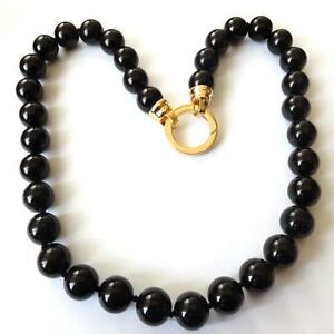 【送料無料】ジュエリー・アクセサリー コラーナドナカラーロオーロコンオニツェネロcollana donna colore oro con onice nero 1,4 cm 57 cm 411 bb
