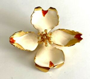 【送料無料】ジュエリー・アクセサリー ブローチヴィンテージエナメルセリトノイフbroche vintage fleur email signe serrito 1985 etat neuf 4,5cm