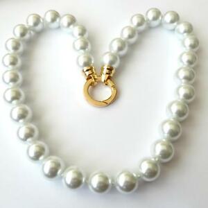 【送料無料】ジュエリー・アクセサリー コラーナドナカラーロレオーコンペルレビアンケcollana donna colore oro con perle bianche 1,4 cm 58 cm 292 bb