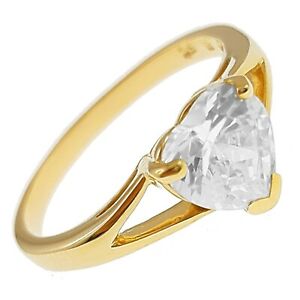 【送料無料】ジュエリー・アクセサリー ハートリングメッキゴールドオキシデジルコニウムニューファンドランドサイズbague coeur plaque or et oxyde zirconium neuve taille 52 disponible(4)