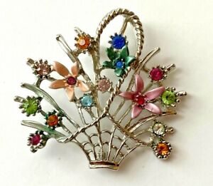 【送料無料】ジュエリー・アクセサリー ゴージャスシルバーシルバーパニエヴィンテージブローチbroche ..