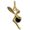 yzWG[EANZT[ S[hbLy_g{[IvV`F[pendentif fee plaque or 750000 et boule onyx 5mm chaine en option femme