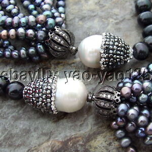 【送料無料】ジュエリー・アクセサリー ネックレスブラックラウンドパールホワイトケシパール