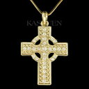 ジュエリー・アクセサリー クリスタルスワロフスキーナインアイルランドケルトirlandais celtique soleil croix avec cristal swarovski collier religieux neuf