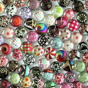 ジュエリー・アクセサリー ランダムロンドパターンカボションガラス8mm 10mm 12mm 14mm 16mm 18mm 20mm aleatoire melanges rond motif verre cabochon…