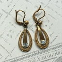 【送料無料】ジュエリー・アクセサリー メッキドーマーイヤリングストラスanciennes boucles doreille dormeuses plaque or et strass 1900(4)