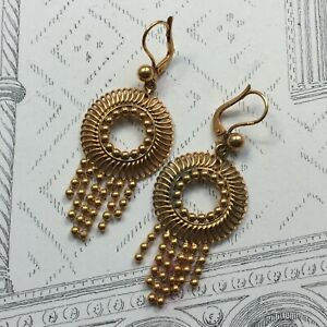 【送料無料】ジュエリー・アクセサリー オールドスリーピングイヤリングゴールドメッキanciennes boucles doreille dormeuses plaque or 1900