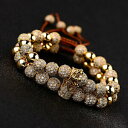 【送料無料】ジュエリー アクセサリー ホットラグジュアリーマイクロクラウンカップルブレスレットhot luxury micro pave cz crown braided adjustable couple bracelets for men women