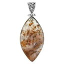 【送料無料】ジュエリー・アクセサリー デンドライトアゲートマッシブシルバーペンダント54cm dendrite agate 925 pendentif argent massif
