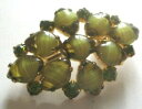 ジュエリー・アクセサリー ブローチパールエメラルドクリスタルヴィンテージジュエルゲートancienne broche couleur or perles agate vert cristaux emeraude bijou vintage 760