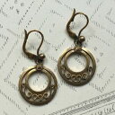 ジュエリー・アクセサリー オールドスリーピングイヤリングゴールドメッキanciennes boucles doreille dormeuses plaque or 1900